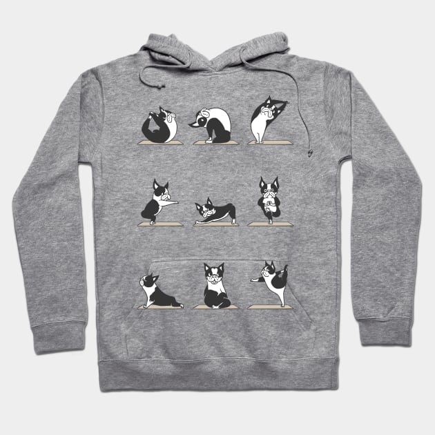 Boston Terriers Yoga Hoodie by huebucket